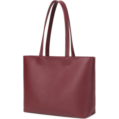 Damen PU Leder Henkeltasche mit Reißverschluss und