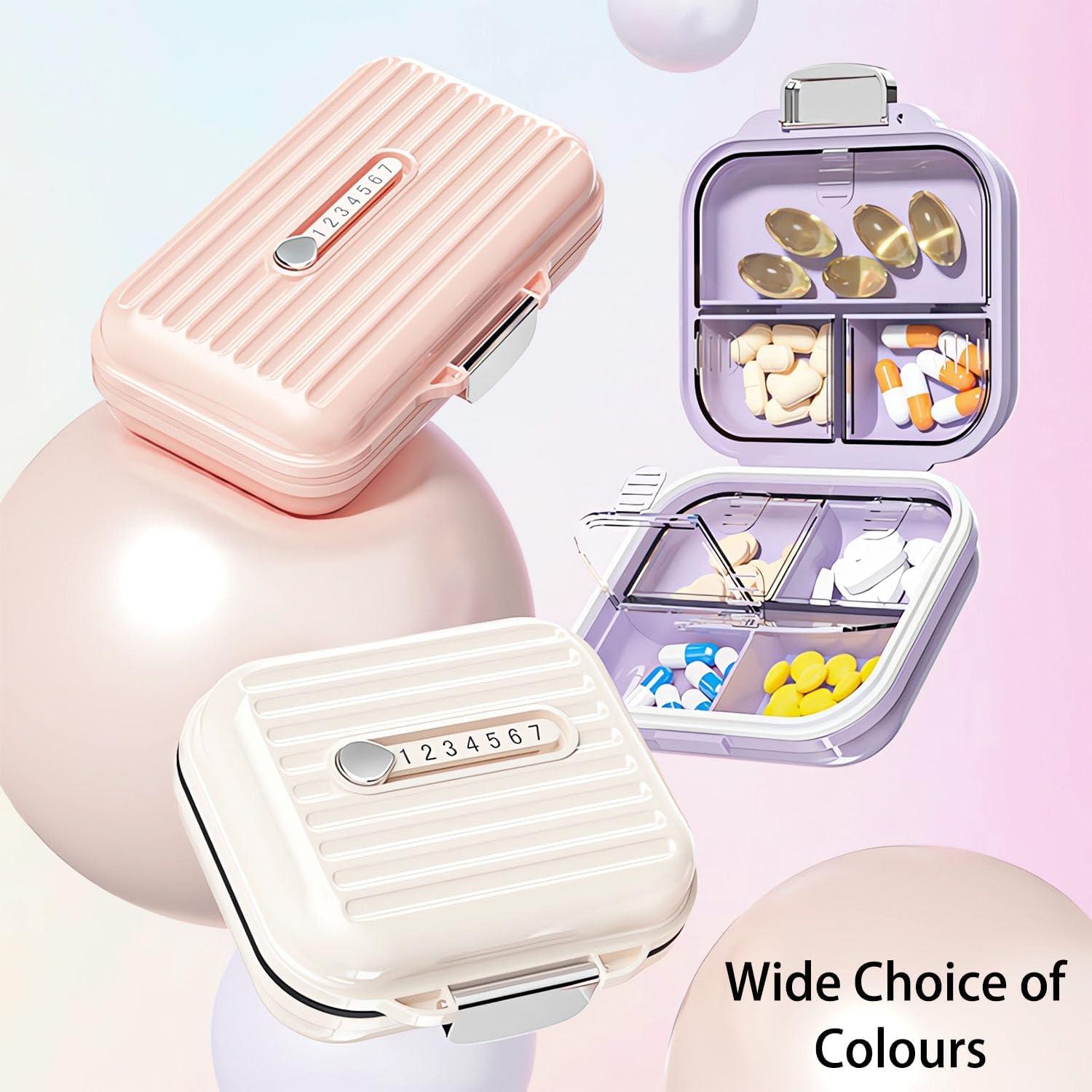 Tragbare Pillendose 2er-Set - Tablettenbox 7 Tage - Reise Pillenbox - Pill Organizer Travel