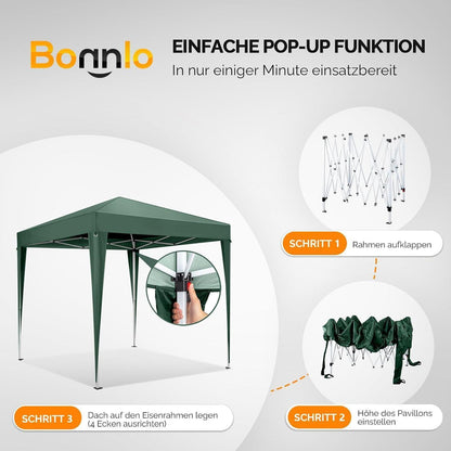 Faltpavillon 3x3m – Höhenverstellbar & Wasserdicht