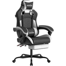 SUKIDA Gaming Stuhl Racing Chair mit Fußstütze Schwarz