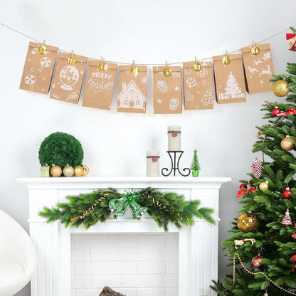 Adventskalender zum Befüllen mit Aufkleber und