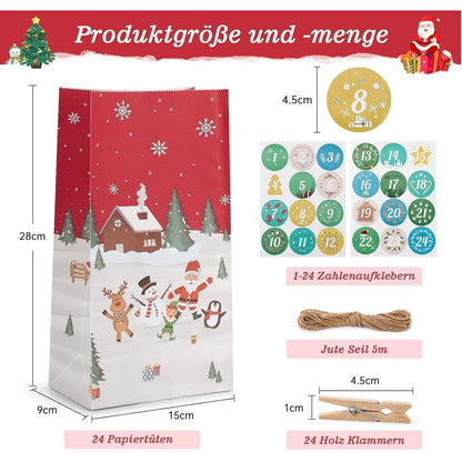 Adventskalender 2026 zum Befüllen für Kinder und Erwachsene