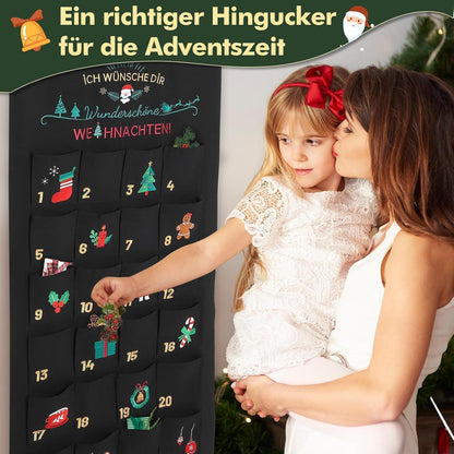 2026 Adventskalender zum Befüllen Wandteppich 70x130cm
