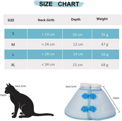 Weicher Katzenhalskrause Leckschutz nach OP, Blau L