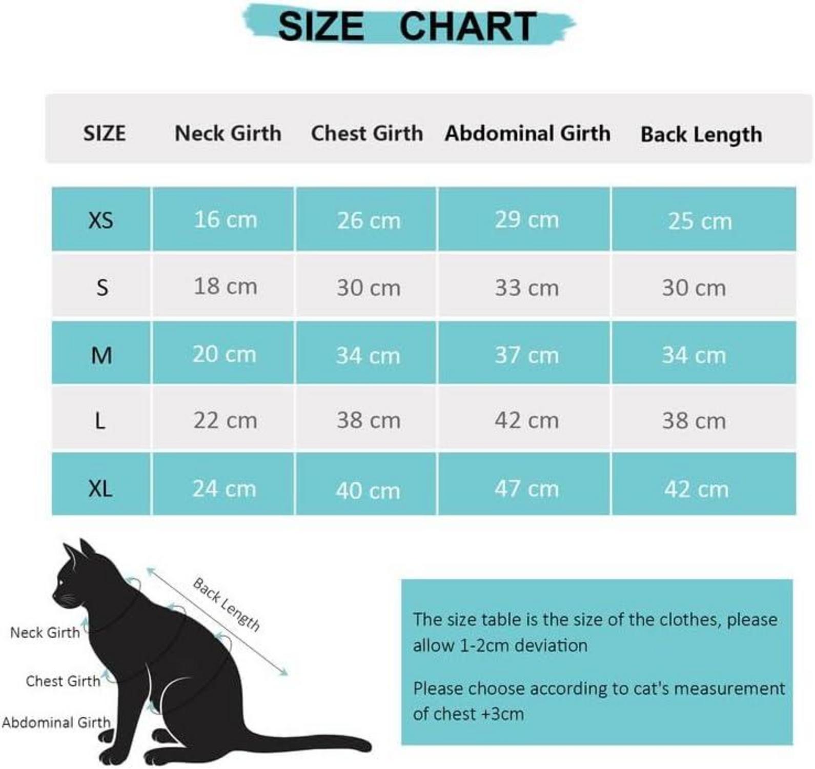 Katzenbody nach OP Sphynx Katze Dehnbar Bauchschutz Blaugrün M