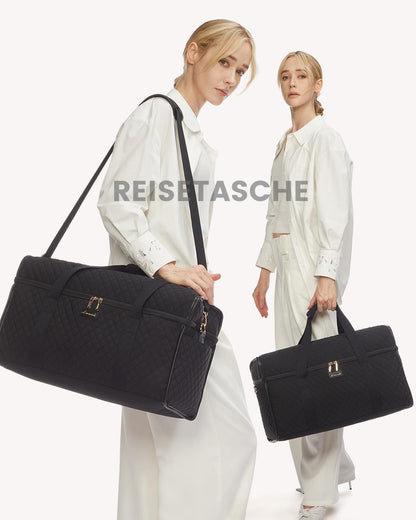 LOVEVOOK Reisetasche Damen Groß, Wasserdicht Weekender Handgepäck Tasche Schwarz