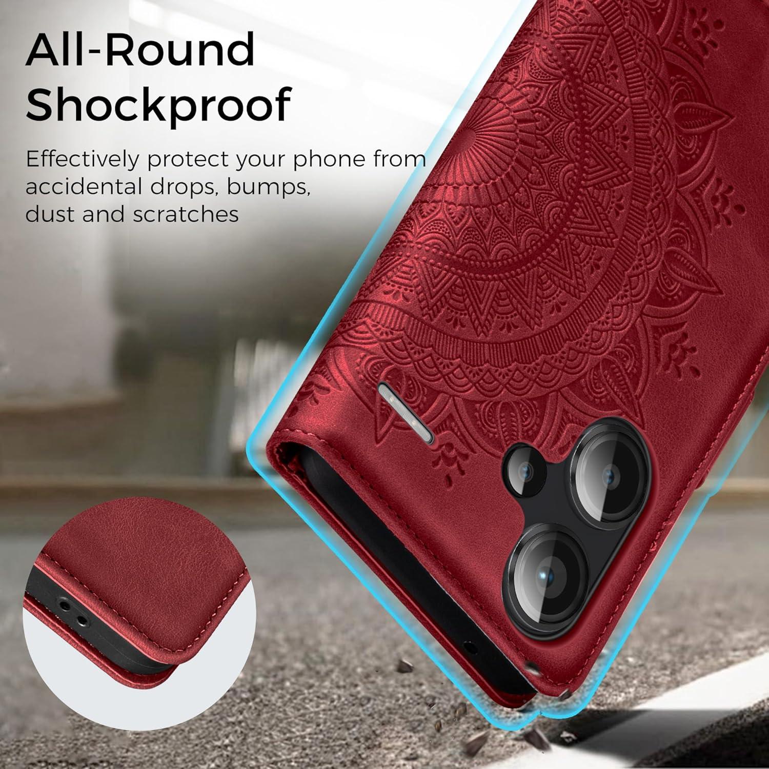 Handyhülle Xiaomi Redmi Note 13 Pro Plus 5G Flip Wallet PU Leder