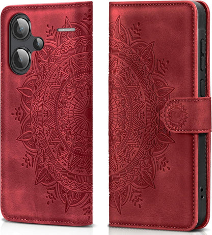 Xiaomi Redmi Note 13 Pro Plus 5G Handyhülle Wallet Case Rot