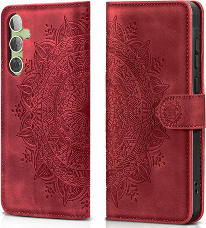 Samsung Galaxy A54 5G Lederhülle Wallet Case Rot
