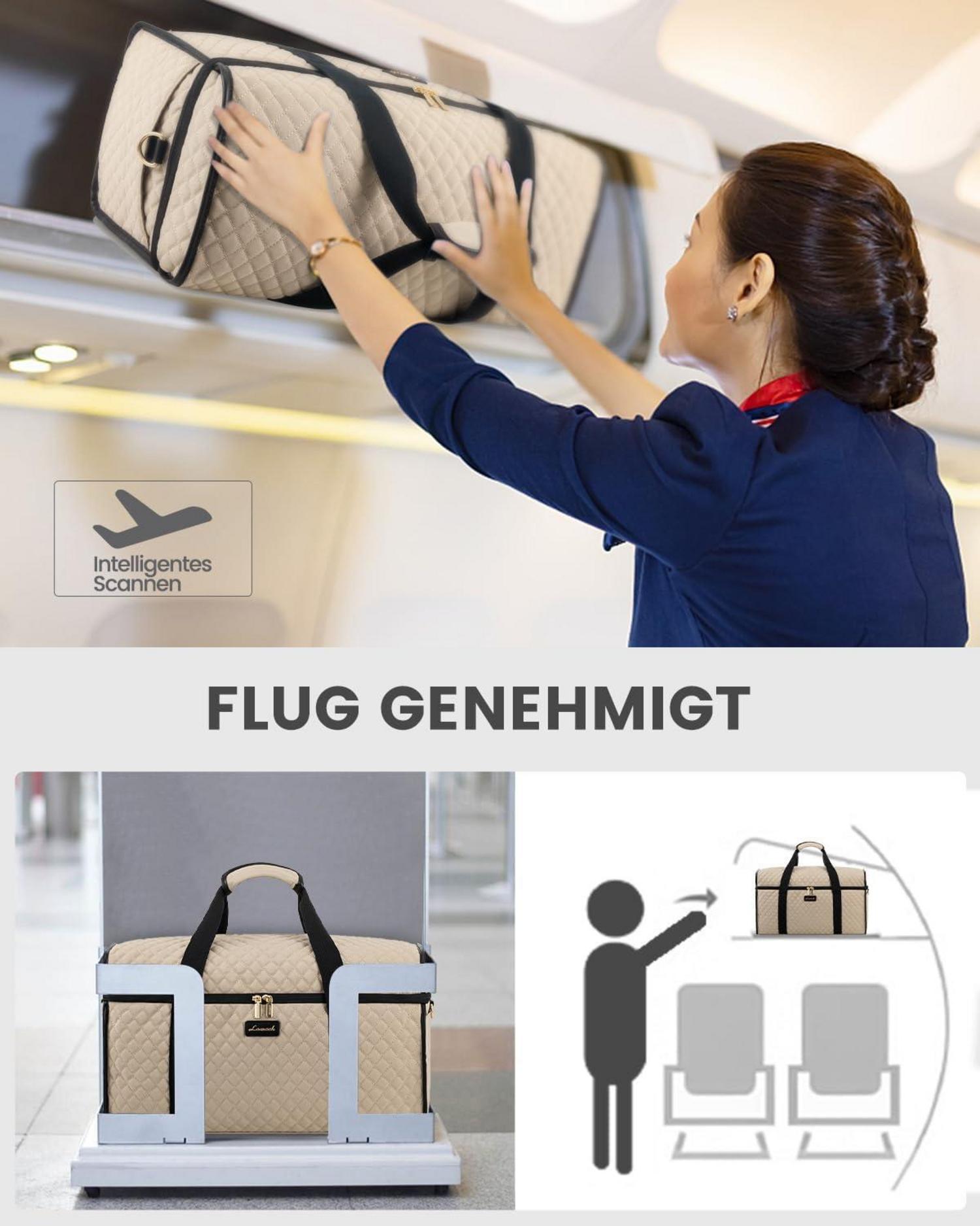 Reisetasche Weekender Damen Groß Wasserdicht Handgepäck Flugzeug Sport
