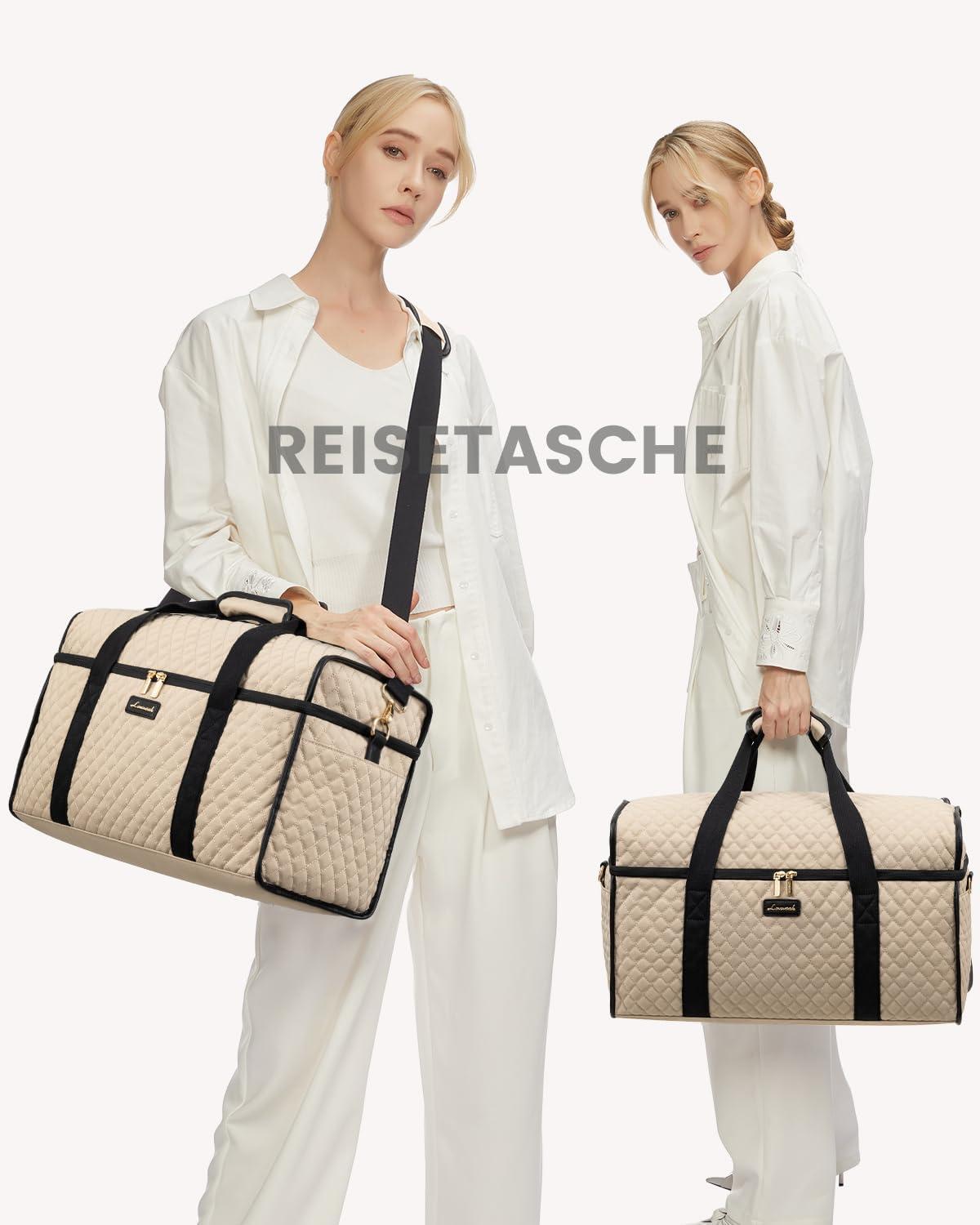 Leichte Reisetasche Damen Große Öffnung Wasserdicht Handgepäck Travel Duffle Bag