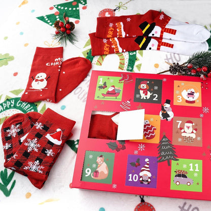 2026 Weihnachtsstrümpfe 12-tlg. Adventskalender für Frauen