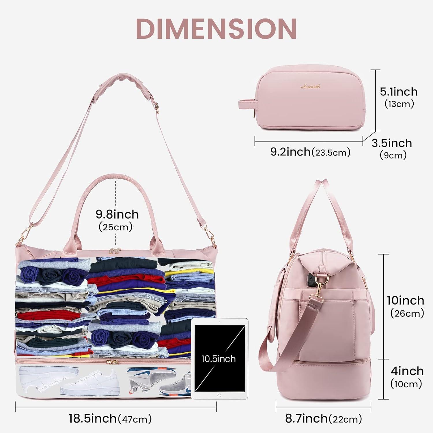 LOVEVOOK Kliniktasche Geburt Damen Sporttasche Rosa