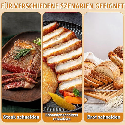 30-teiliges Steakbesteck-Set | 15 Messer & 15 Gabeln | Edelstahl mit Holzgriff
