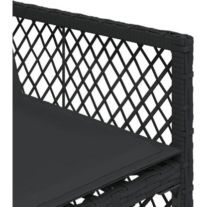 Garten Essgruppe 7-TLG. Poly Rattan mit Kissen & Glasplatte