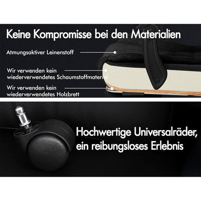 Ergonomischer Massagebürostuhl mit Fußstütze und
