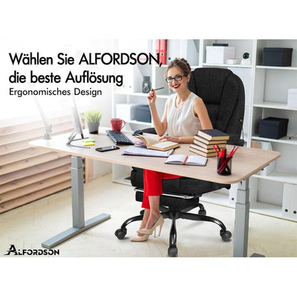 Ergonomischer Massagebürostuhl mit Fußstütze und