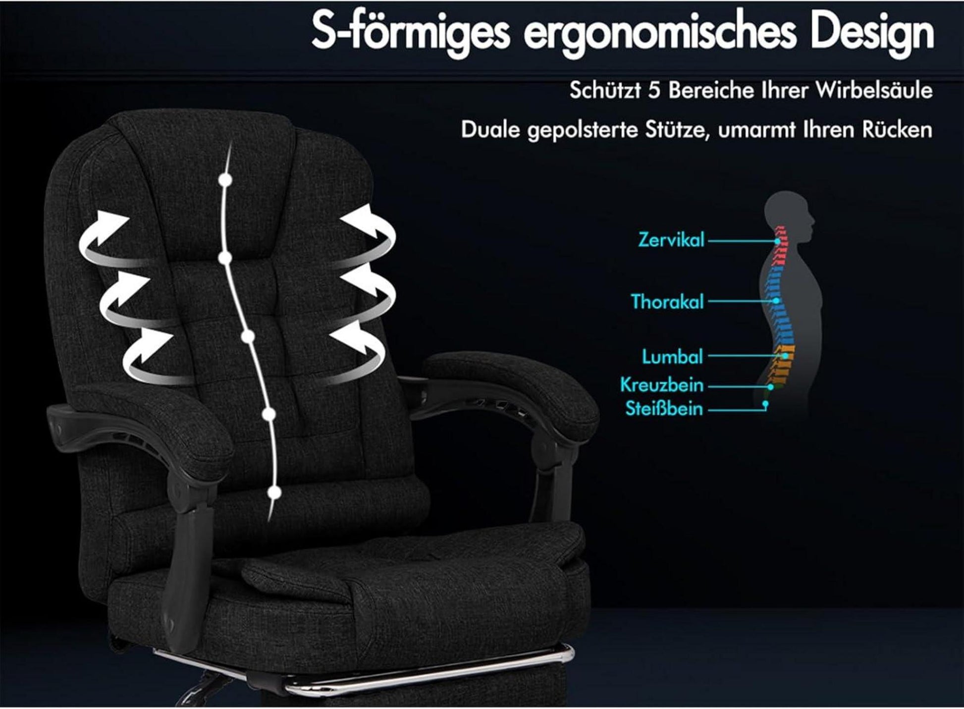 Ergonomischer Massage-Bürostuhl mit