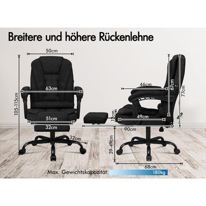 Ergonomischer Bürostuhl mit Massagefunktion und