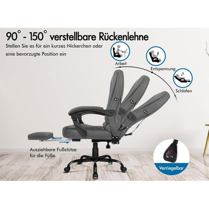 Ergonomischer Gaming-Bürostuhl mit Massagefunktion und hoher