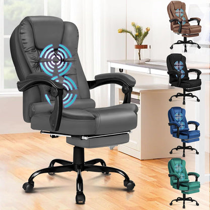 Massage Bürostuhl ergonomisch mit Fußstütze und