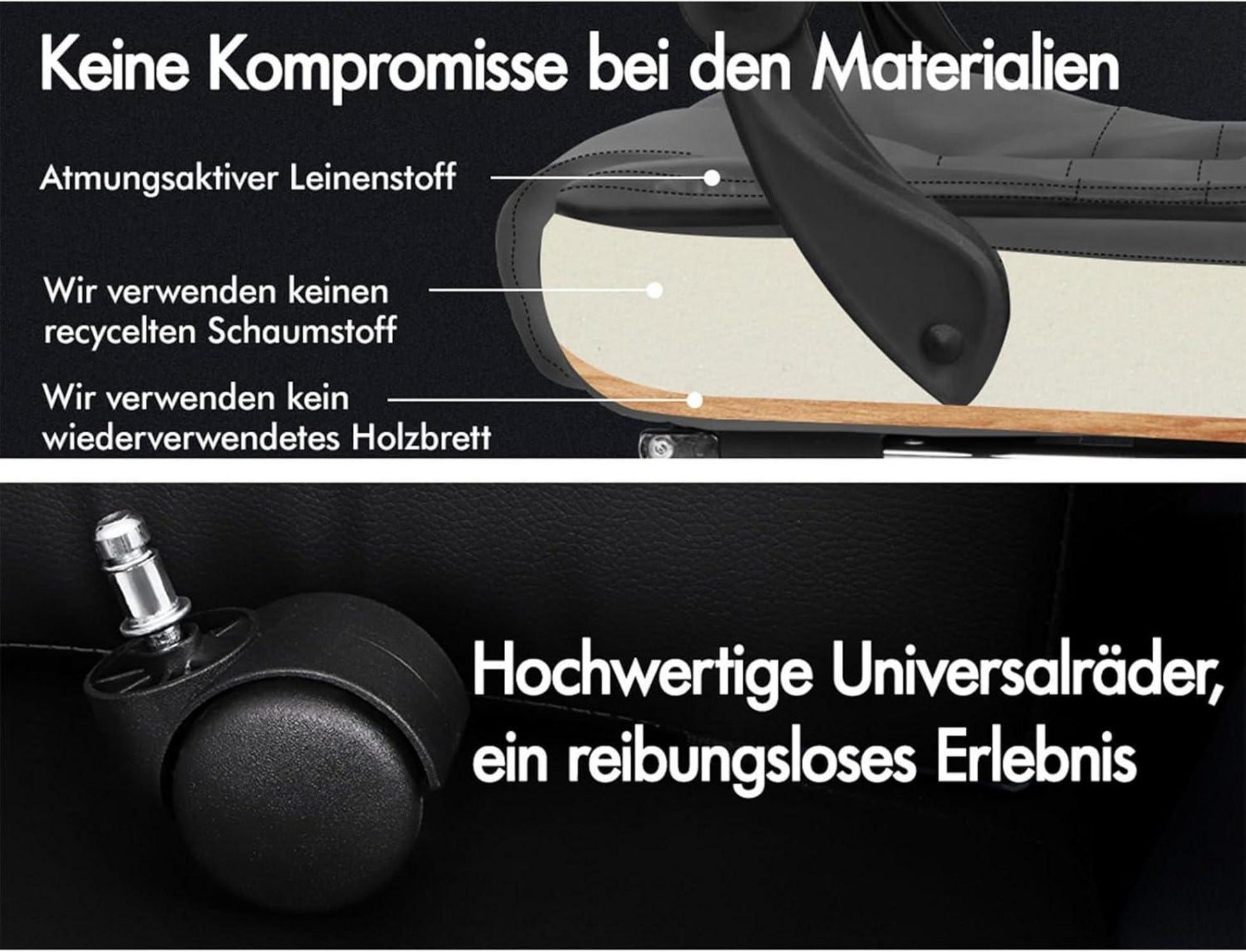 ALFORDSON Ergonomischer Massage-Bürostuhl mit Fußstütze, 150°-Neigung, Samt, Gray