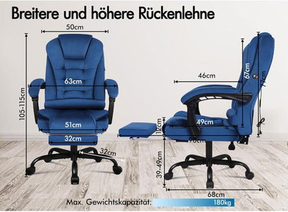 Ergonomischer Massagebürostuhl mit