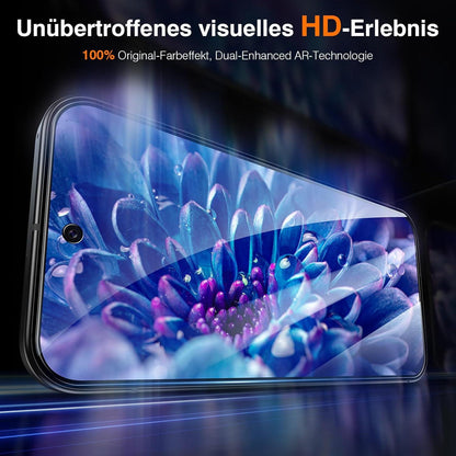 Panzer Schutz Glas 2x Google Pixel 9 Pro Vollständige Abdeckung Schutzfolie HD