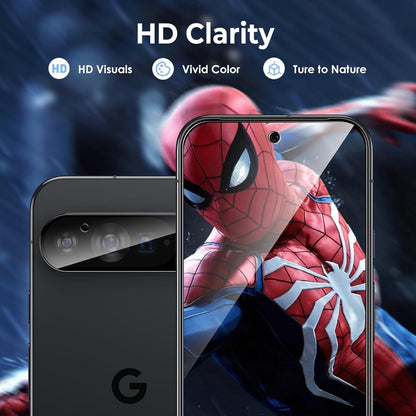 Panzer Schutz Glas für Google Pixel 9 Pro, 2 schutzfolie, 2 Kameraschutz, [9H], kratzfest, HD-Vollabdeckung