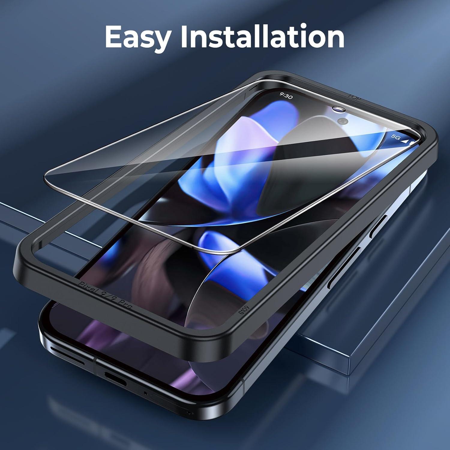 Panzer Schutz Glas für Google Pixel 9 Pro, 2 schutzfolie, 2 Kameraschutz, [9H], kratzfest, HD-Vollabdeckung