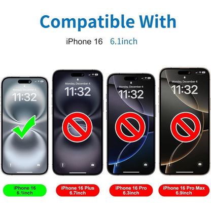 Mothca Matt Schutzfolie für iPhone 16 6,1 Zoll - 2X Matt