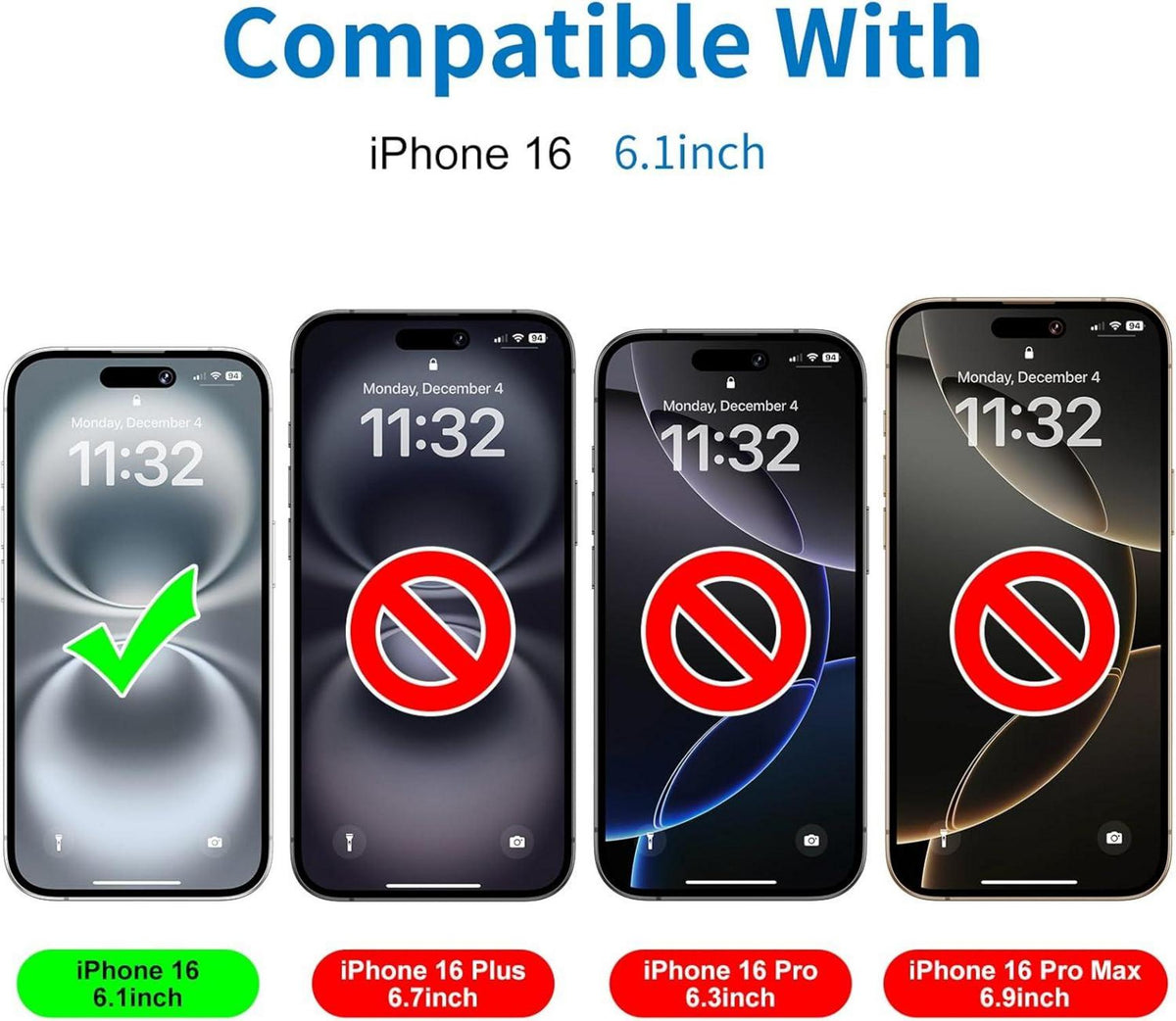 Mothca Matt Schutzfolie für iPhone 16 6,1 Zoll - 2X Matt