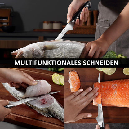 Filetiermesser 18 cm aus deutschem Edelstahl, scharf & ergonomisch