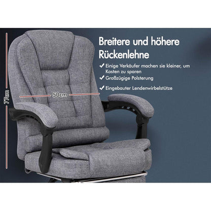 Ergonomischer Bürostuhl mit Massagefunktion und Fußstütze