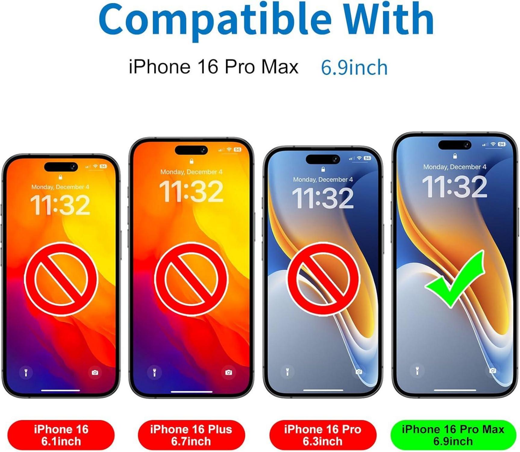 Mothca Matt Privacy Screen Protector für iPhone 16 Pro Max