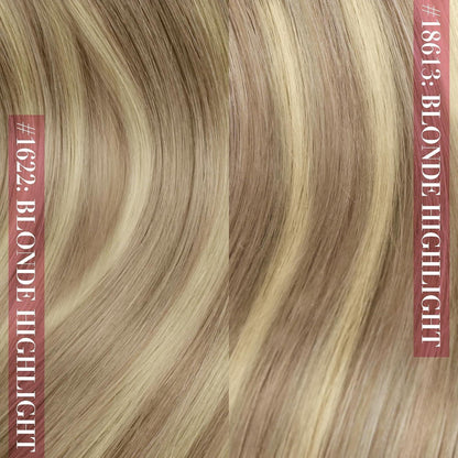 Clip-in Echthaar Extensions Blond 45cm – Volumenspendend & Stylingfähig