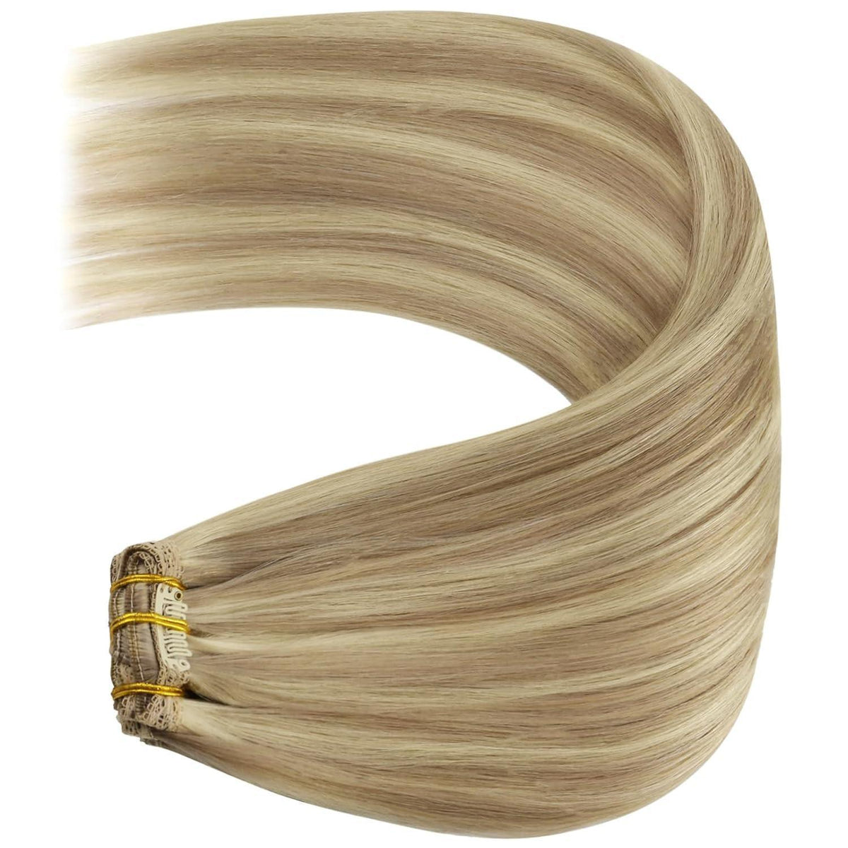 Clip-in Echthaar Extensions Blond 45cm – Volumenspendend & Stylingfähig