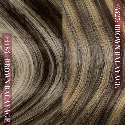 Clip-in Echthaar Extensions Ombre Braun 45cm – Volumenspendend