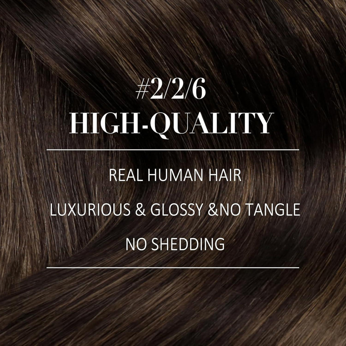 Clip-in Echthaar Extensions Ombre Dunkelbraun 45cm