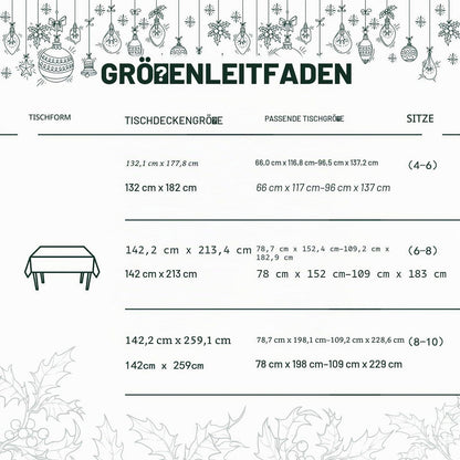 Weihnachtliche Tischdecke Winterwald | Wasserfest & Wiederverwendbar