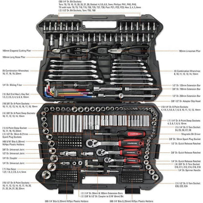 314-teiliges Mechaniker Werkzeugset mit Koffer