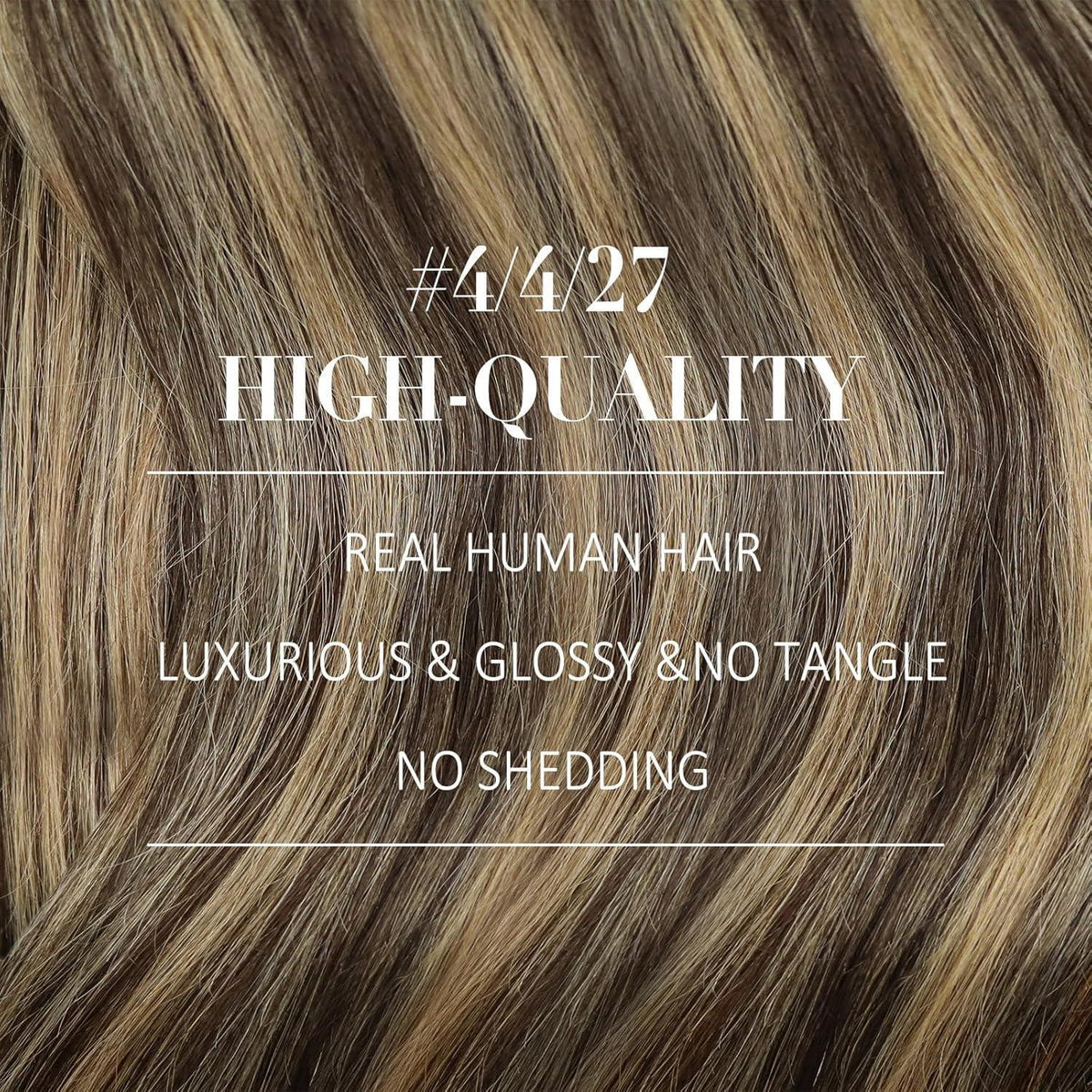Clip-in Echthaar Extensions Ombre Braun Blond 55cm