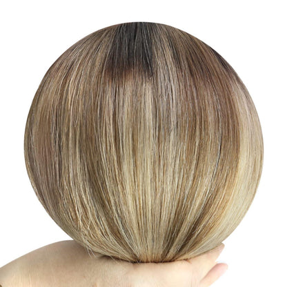Clip-in Echthaar Extensions Braun Blond 40cm – Volumenspendend & Stylingfähig