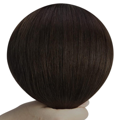 Clip-in Echthaarverlängerung Dunkelbraun 50cm – 150g