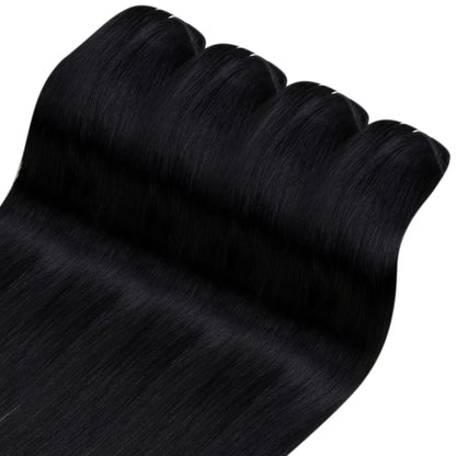 Echthaar Clip-in Extension Schwarz – 40cm, 135g