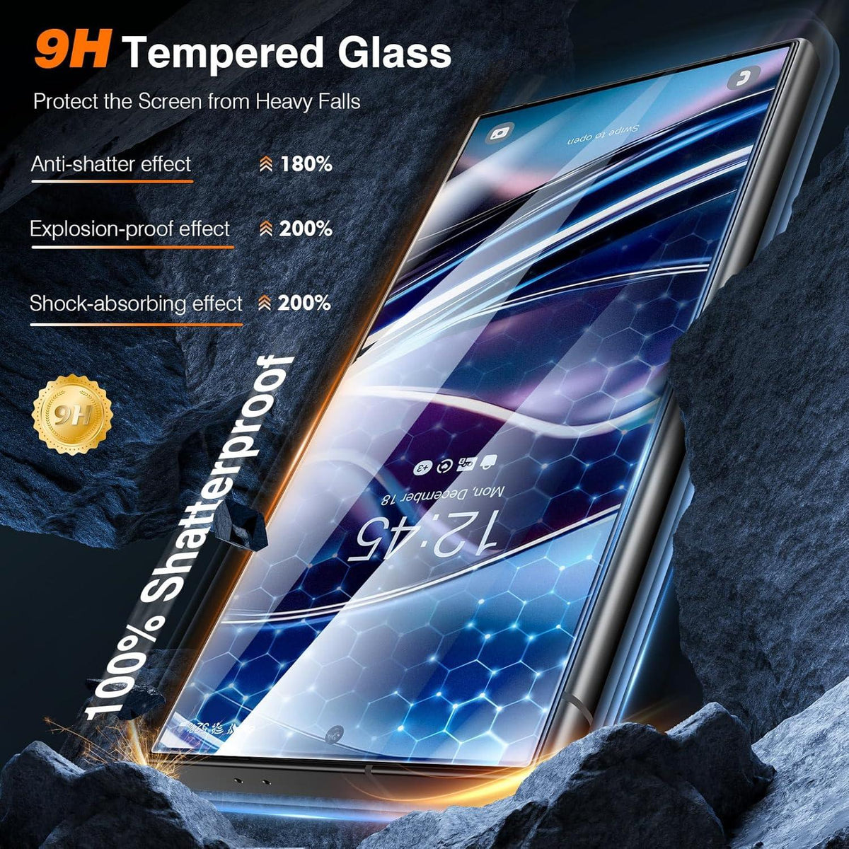 Panzer Schutz Glas Samsung Galaxy S24 Ultra 2er Pack HD Kratzfest