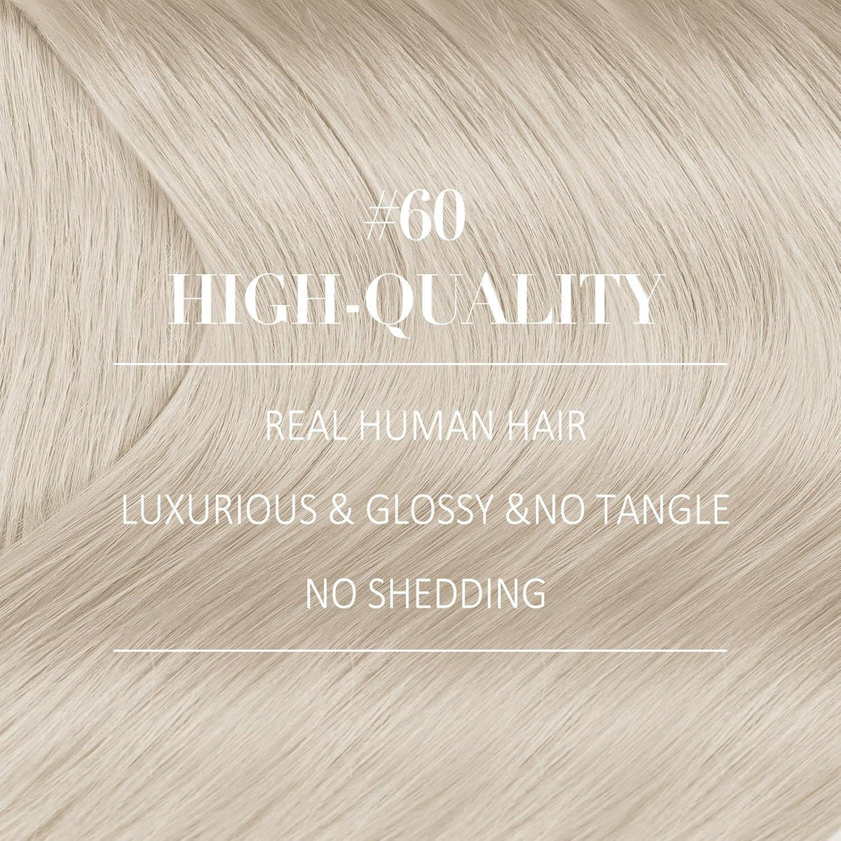 Platinblond Clip-in Echthaarverlängerung 45cm - Remy Haar