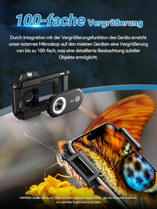 100X Mini-mikroskop LED Smartphone-Kamera Mikroskop
