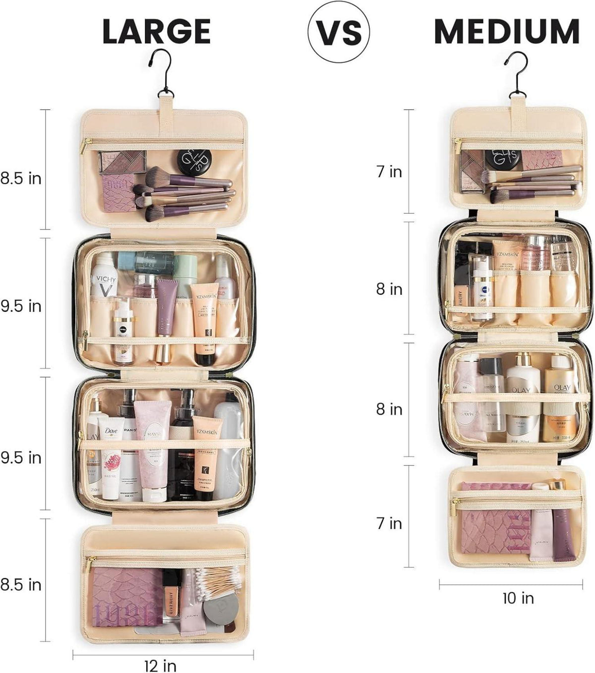 Kulturtasche Damen zum Aufhängen, Reise Kosmetiktasche