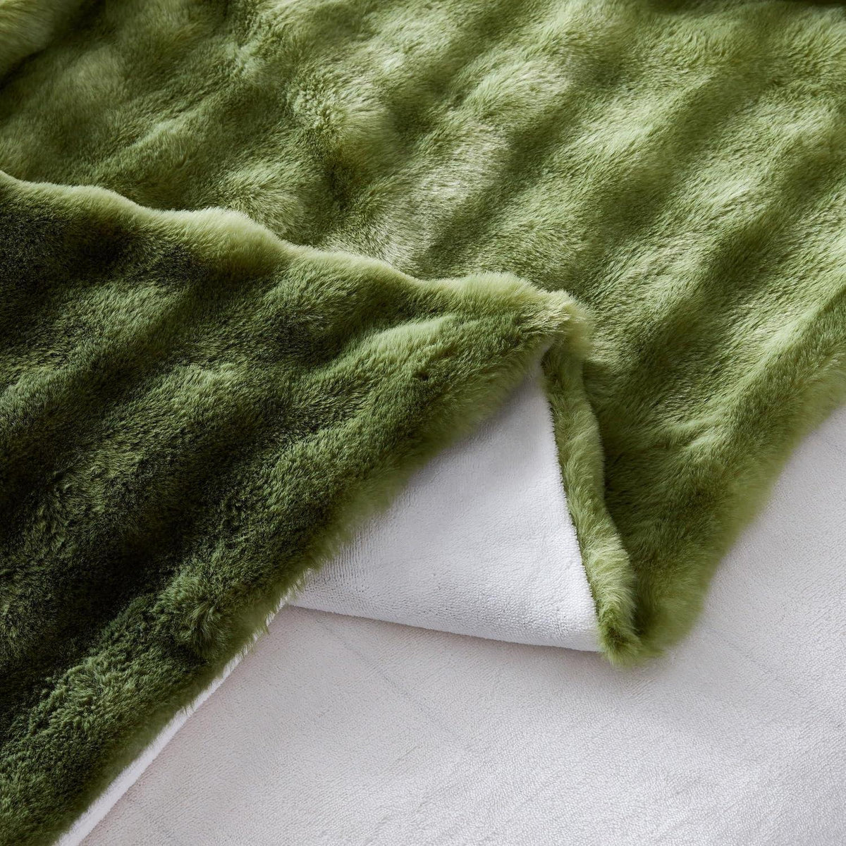 Plüsch Bettwäsche Set 220x240 Grün - Winterwarm & Kuschelig